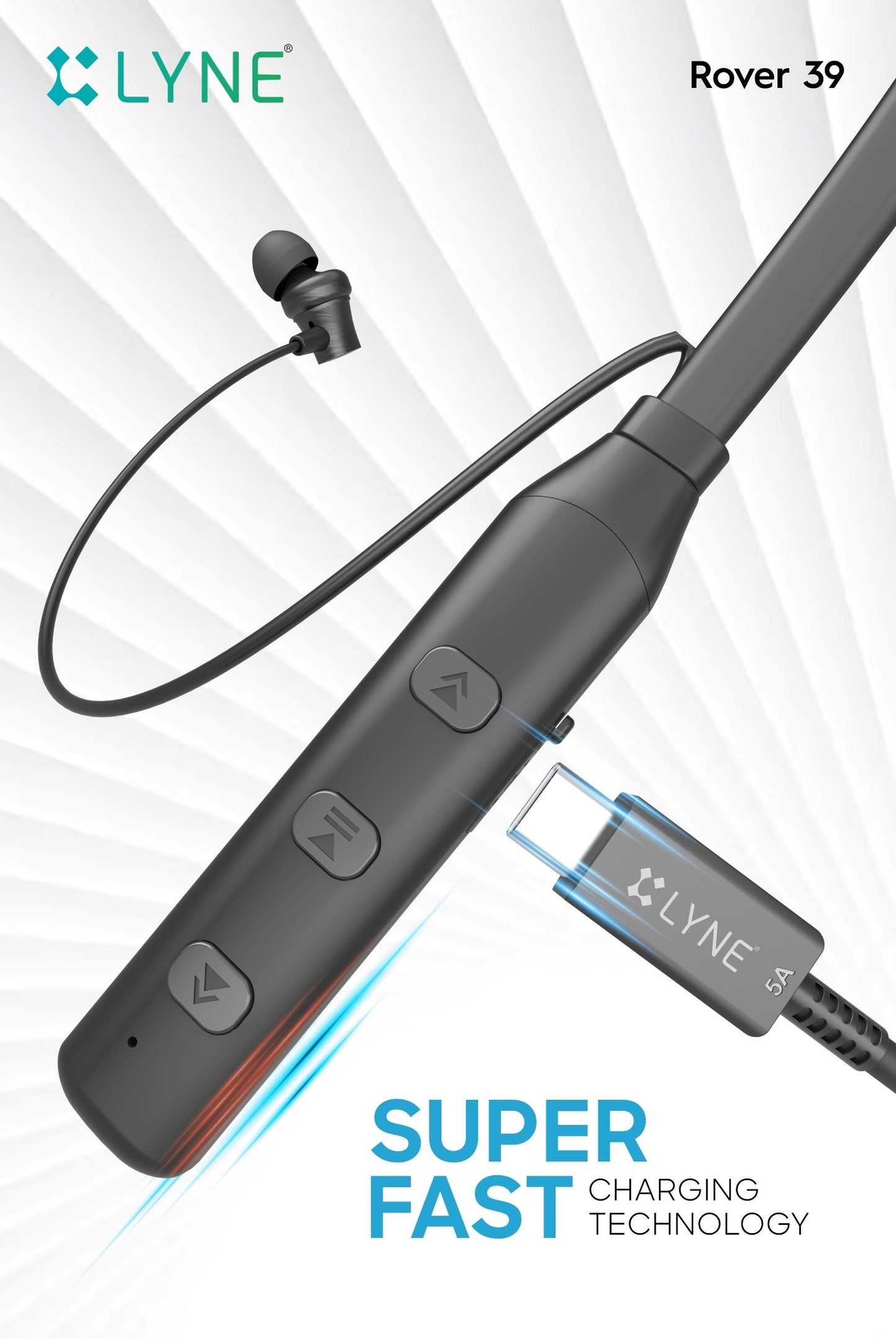 LYNE Rover 39- Wireless Bluetooth 30 hrs music Time ENC Technology Bluetooth