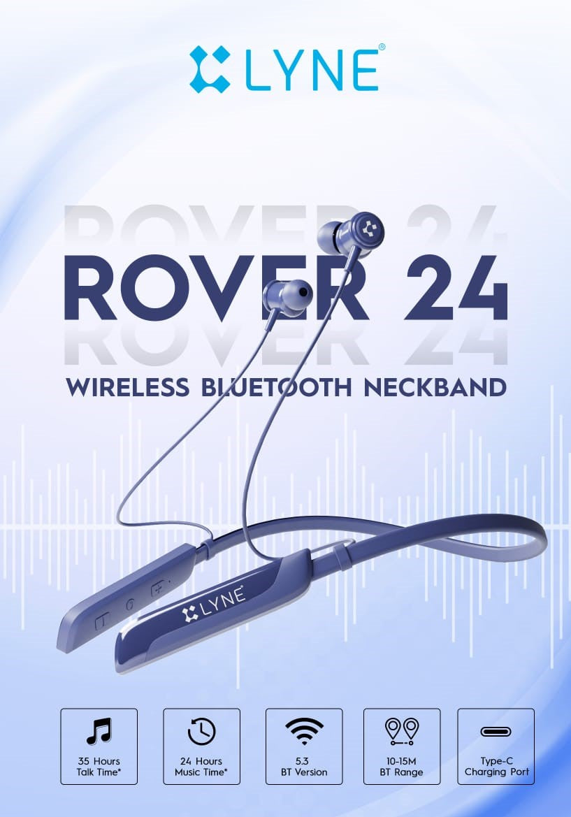 LYNE Rover 24- Wireless Bluetooth 24hrs Music Time. Bluetooth